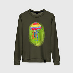 Женский свитшот Ежик с зонтиком