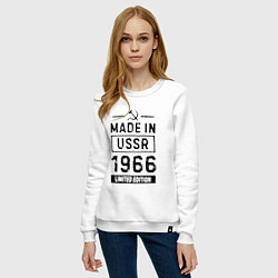 Свитшот хлопковый женский Made in USSR 1966 limited edition, цвет: белый — фото 2