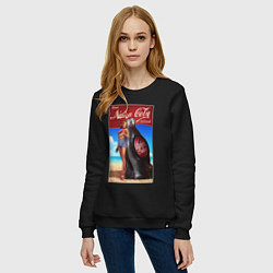 Свитшот хлопковый женский Fallout nuka - cola, цвет: черный — фото 2