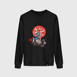 Свитшот хлопковый женский Nuka - cola bomb, цвет: черный