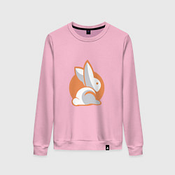 Свитшот хлопковый женский Orange Rabbit, цвет: светло-розовый