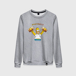 Свитшот хлопковый женский Homer & Beer, цвет: меланж