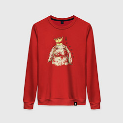 Свитшот хлопковый женский Корона не жмёт, цвет: красный