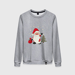 Женский свитшот Дед Мороз с подарками Новый год