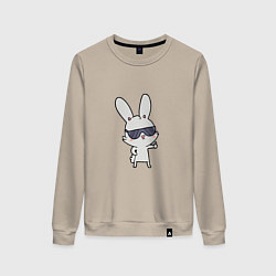 Свитшот хлопковый женский Cool rabbit, цвет: миндальный