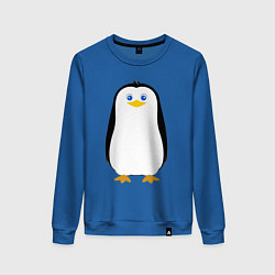 Свитшот хлопковый женский Красивый пингвин, цвет: синий