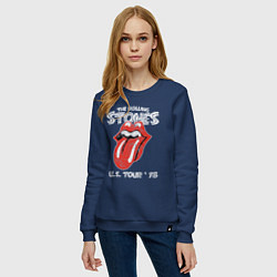 Свитшот хлопковый женский The Rolling Stones 78, цвет: тёмно-синий — фото 2
