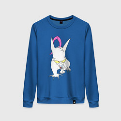 Свитшот хлопковый женский Evil the cat - Червяк джим, цвет: синий