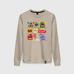 Женский свитшот Монстрики хороший день для атаки