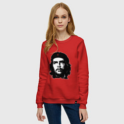 Свитшот хлопковый женский Ernesto Che Guevara, цвет: красный — фото 2