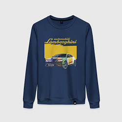 Свитшот хлопковый женский Lamborghini Urus - Italy, цвет: тёмно-синий