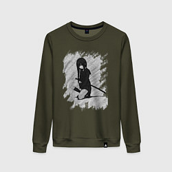 Женский свитшот Девушка с катаной