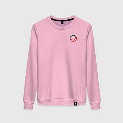 Свитшот хлопковый женский Нет воды в фарватере! Частушки-апокалипсушки, цвет: светло-розовый