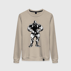 Свитшот хлопковый женский Big B - make it look easy, цвет: миндальный