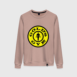 Свитшот хлопковый женский Golds GYM, цвет: пыльно-розовый
