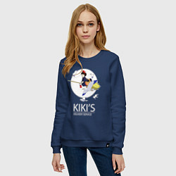 Свитшот хлопковый женский Kiki and Jiji, цвет: тёмно-синий — фото 2