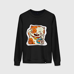 Женский свитшот Kitten and fish