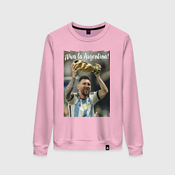 Женский свитшот Lionel Messi - world champion - Argentina