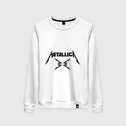 Свитшот хлопковый женский Metallica, цвет: белый