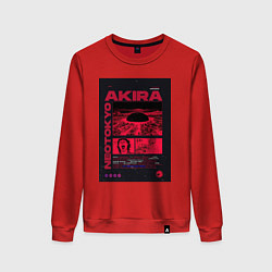 Свитшот хлопковый женский Akira poster, цвет: красный