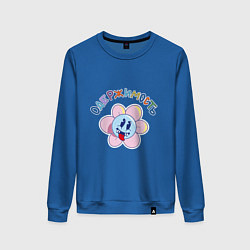 Женский свитшот Одержимость глазастого цветка