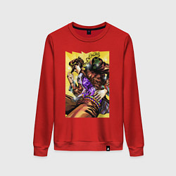 Свитшот хлопковый женский Джотаро Куджо - JoJo Bizarre Adventure, цвет: красный