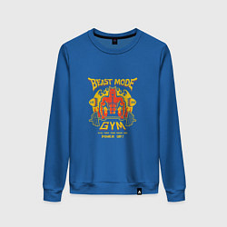 Свитшот хлопковый женский Beast mode gym, цвет: синий