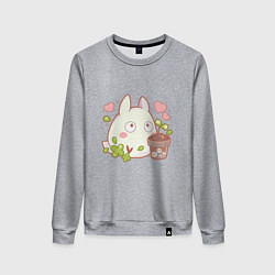 Женский свитшот Тоторо и цветок