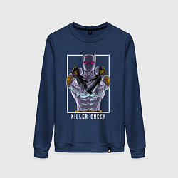 Свитшот хлопковый женский Killer Queen anime, цвет: тёмно-синий