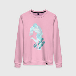 Свитшот хлопковый женский Мое небо, цвет: светло-розовый