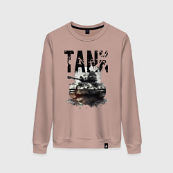 Свитшот хлопковый женский Tankist, цвет: пыльно-розовый
