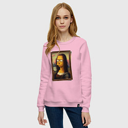 Свитшот хлопковый женский Mona Simpson, цвет: светло-розовый — фото 2