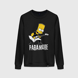 Женский свитшот Paramore Барт Симпсон рокер