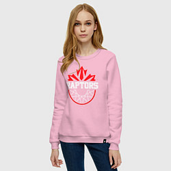 Свитшот хлопковый женский Торонто Рэпторс, цвет: светло-розовый — фото 2