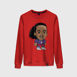 Свитшот хлопковый женский Ronaldinho Barcelona, цвет: красный