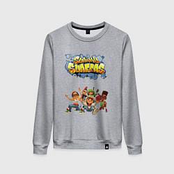 Свитшот хлопковый женский Subway Surfers, цвет: меланж