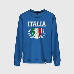 Свитшот хлопковый женский Italy map, цвет: синий