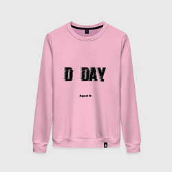 Свитшот хлопковый женский D DAY Agust D, цвет: светло-розовый