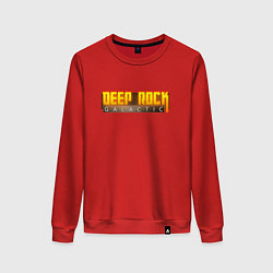 Свитшот хлопковый женский Deep Rock Galactic logo, цвет: красный