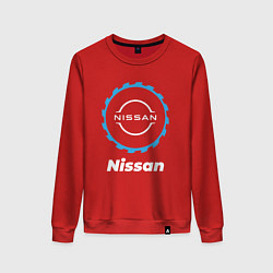 Свитшот хлопковый женский Nissan в стиле Top Gear, цвет: красный