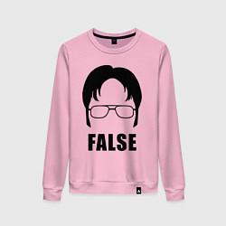 Свитшот хлопковый женский Дуайт Шрут, цвет: светло-розовый