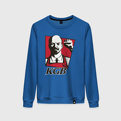 Свитшот хлопковый женский KGB Lenin, цвет: синий