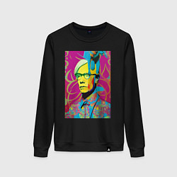 Свитшот хлопковый женский Andy Warhol - pop art, цвет: черный