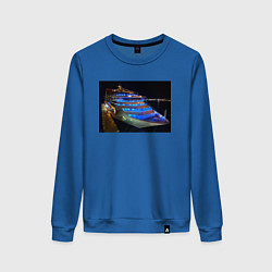 Женский свитшот Яхта в ночном порту