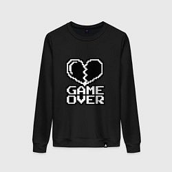 Женский свитшот Game Over на черном фоне