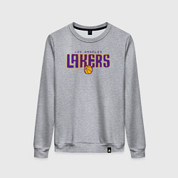 Свитшот хлопковый женский Team Lakers, цвет: меланж