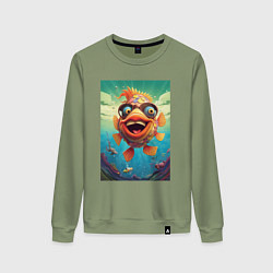 Женский свитшот Карп в солнечных очках