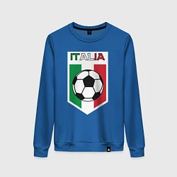 Свитшот хлопковый женский Футбол Италии, цвет: синий