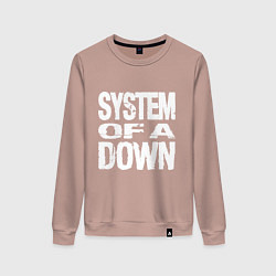Свитшот хлопковый женский SoD - System of a Down, цвет: пыльно-розовый