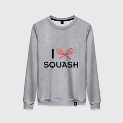 Свитшот хлопковый женский I Love Squash, цвет: меланж
